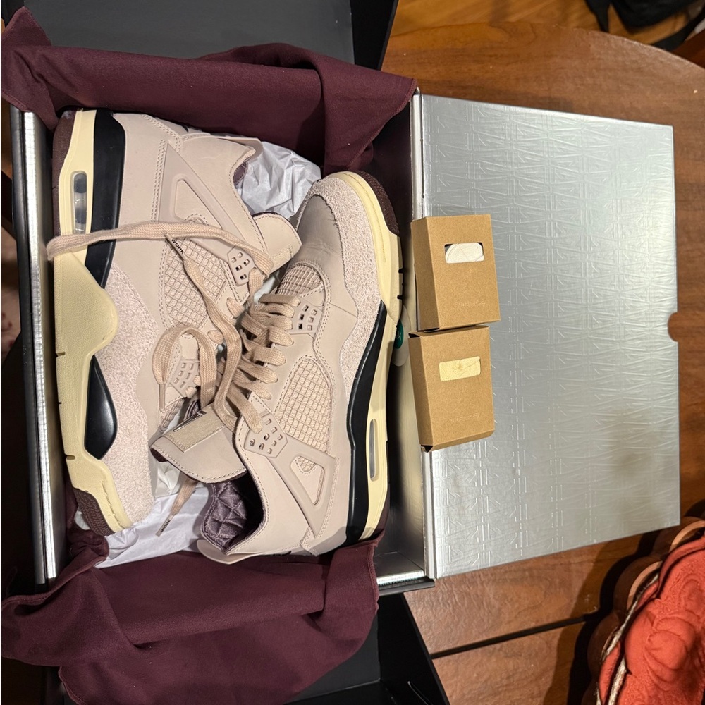 Air Jordans. Never worn, size 10.5, 2 pairs of extra shoe laces.  Original box.